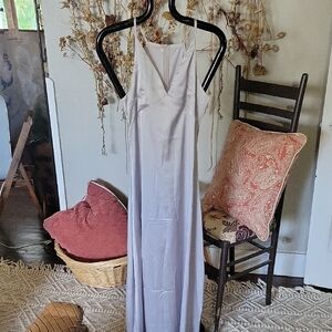Elegant Light Grey Sleeveless Dress